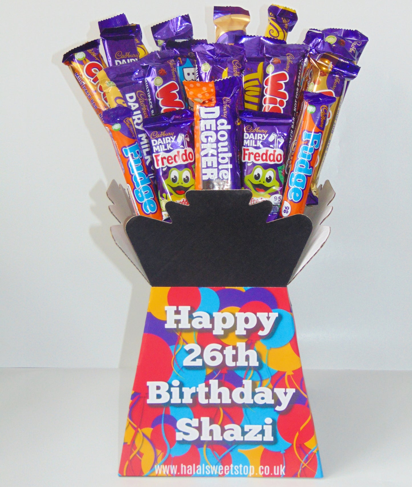 Personalised Cadburys Chocolate Bouquet Gift Hamper Halal