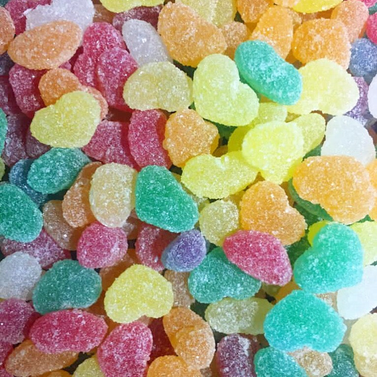 Fizzy Fruity Hearts Vegan Halal Sweets