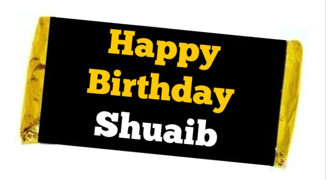 Personalised Halal Chocolate Bar Black Gold