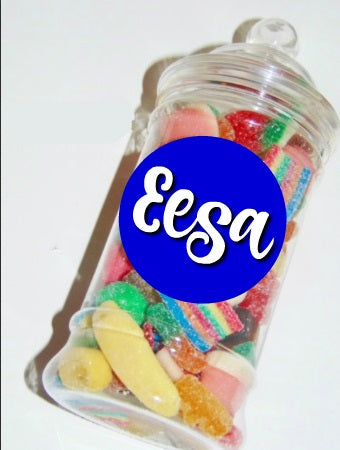 Halal Personalised Name Pick 'n' Mix Sweets Jar
