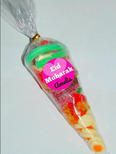 Personalised Girls Pink Halal Sweet Cones