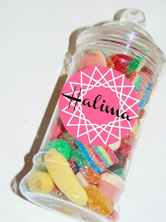Personalised Geometric Halal Pick 'n' Mix Sweets Jar