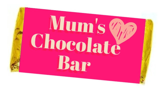 Personalised Halal Chocolate Bar Pink