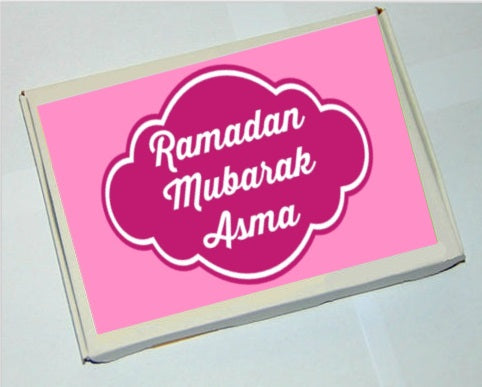 Personalised Pink Chocolate Letterbox Gift Halal