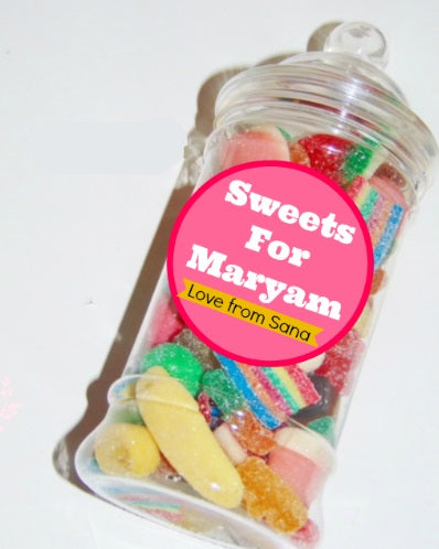 Halal Pick N Mix Personalised Sweets Jar Gift