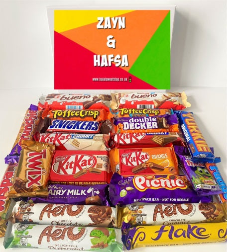 Personalised Mega Mix Luxury Chocolate Gift Box Chocolate Hamper Halal Get Well Soon