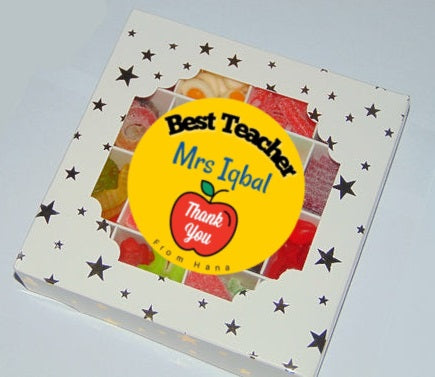 Personalised Thank You Teacher Halal Sweet Gift Box