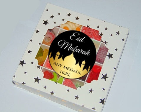 Black & Gold Eid/Ramadan Mubarak Personalised Sweet Gift Box