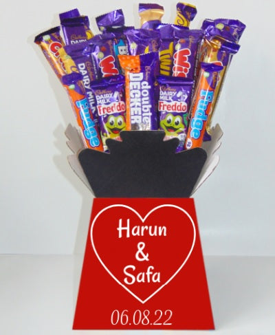 Personalised Cadburys Chocolate Bouquet Gift Hamper Halal