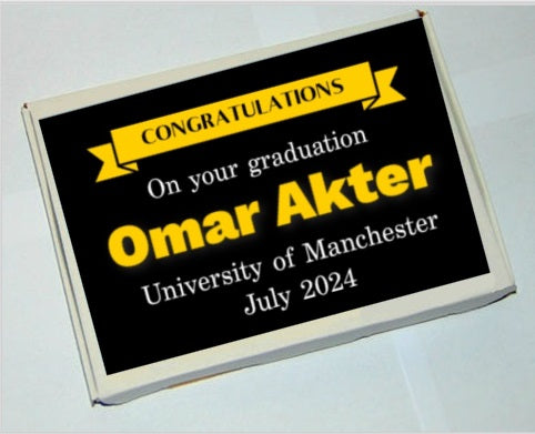 Personalised Graduation Chocolate Letterbox Gift Halal