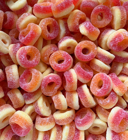 Fizzy Peach Rings Halal Sweets