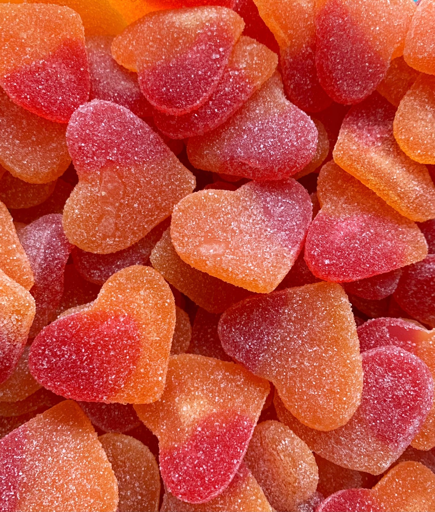 Fizzy Peach Hearts Halal Sweets