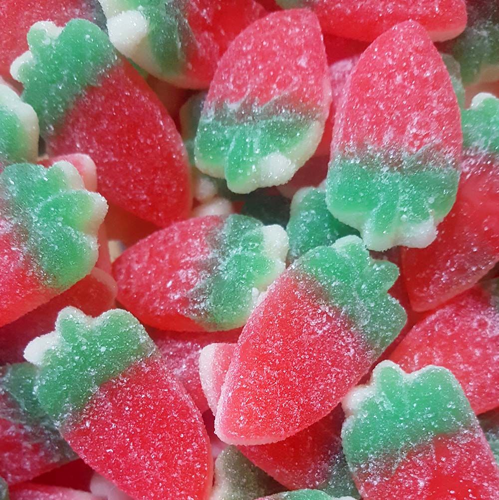 Fizzy Strawberries Halal Sweets