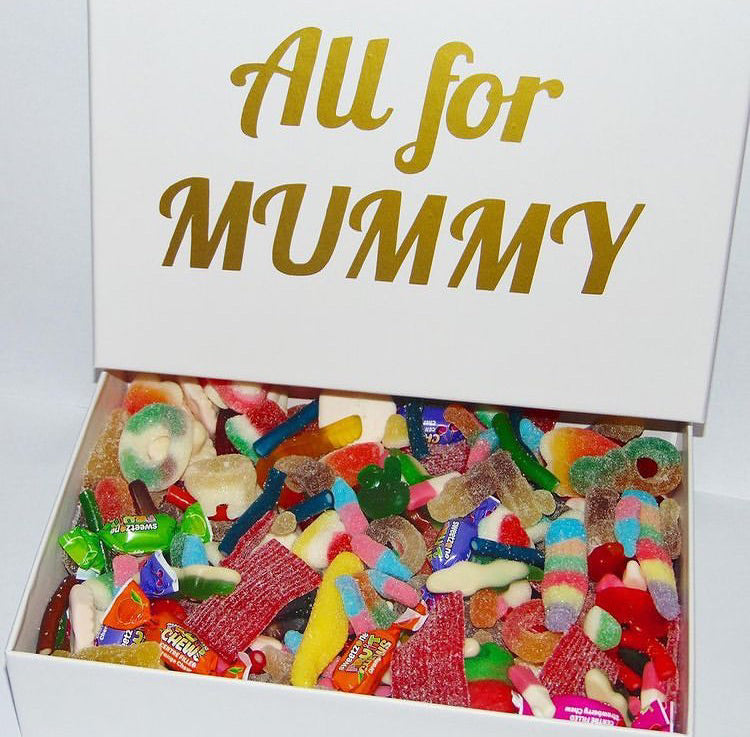1kg Large Personalised Gold Luxury Halal Sweet Gift Box Mother's Day