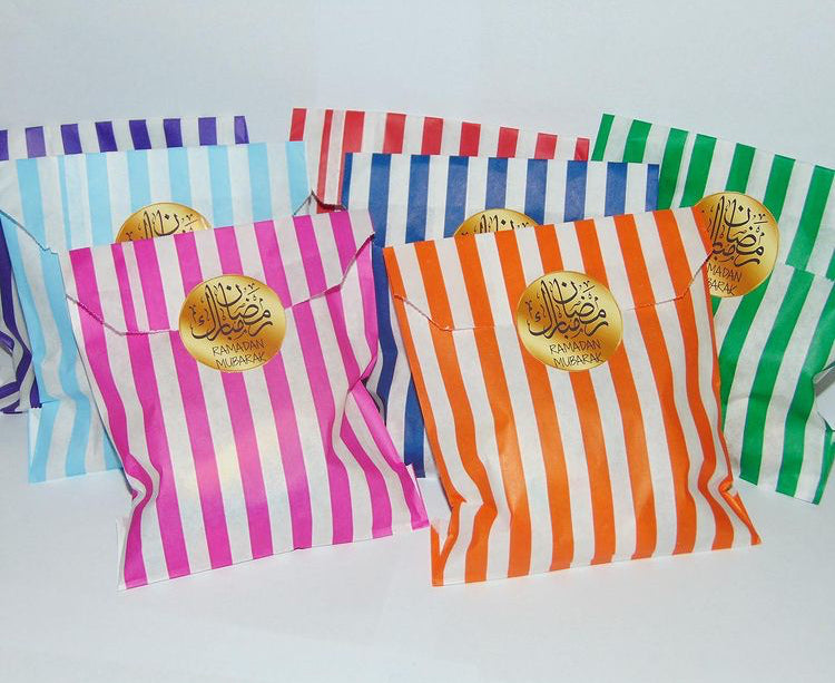 Personalised Eid/Ramadan Mubarak Gold Pick 'n' Mix Sweet Bags Halal