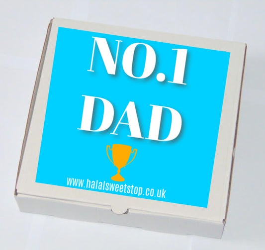 "NO.1 DAD" Giant Halal Pick 'n' Mix Sweet Box / Half and Half Box