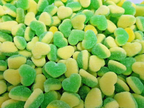 Sour Apple and Custard Hearts Halal Sweets