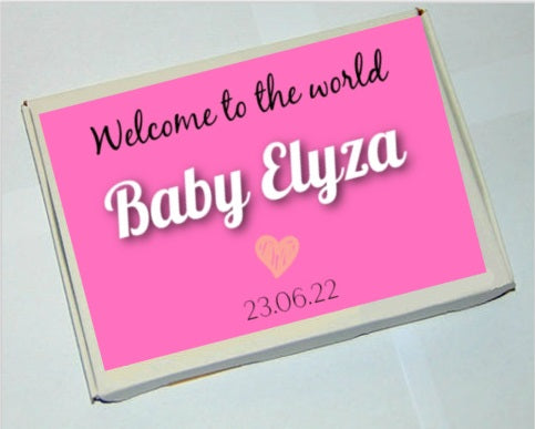 Personalised Baby Girl Chocolate Letterbox Gift Halal