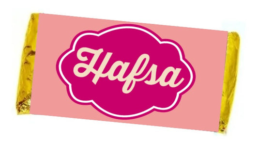Halal Personalised Chocolate Bar Pink