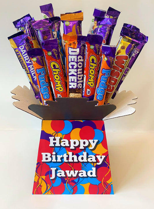 Personalised Cadburys Chocolate Bouquet Gift Hamper Halal