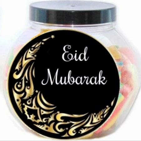 Personalised Eid/ Ramadan Halal Pick N Mix Round Sweet Jar