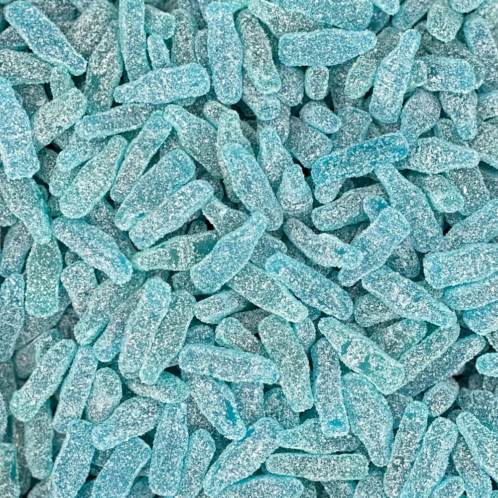 Fizzy Blue Raspberry Bottles Halal Sweets