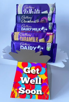 Personalised Cadburys Mega Chocolate Bouquet Gift Hamper Halal Get Well Soon