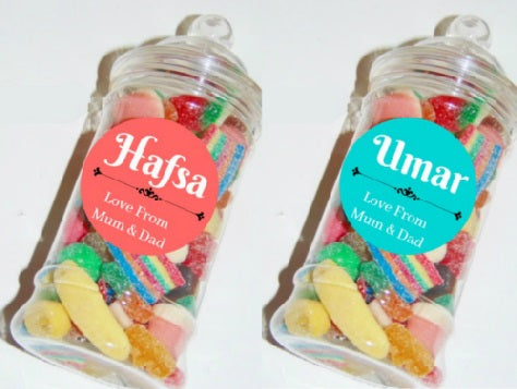 Personalised Name Halal Pick & Mix Sweet Jar Gift