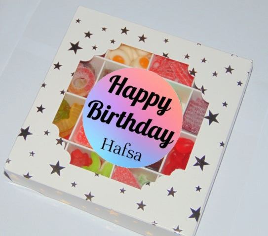 Personalised Ombre Halal Pick N Mix Sweet Gift Box