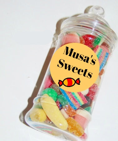 Halal Pick N Mix Personalised Beige Sweets Jar