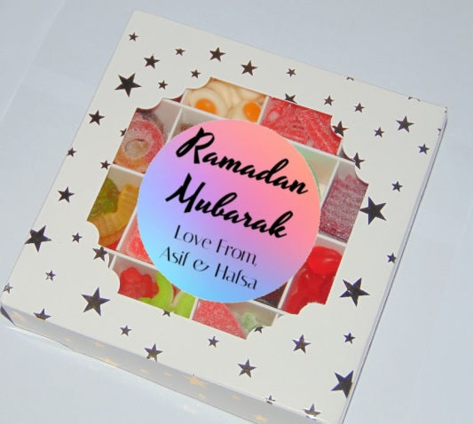 Personalised Ramadan/Eid Mubarak Halal Pick N Mix Sweet Gift Box