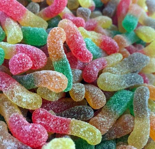 Mini Sour Worms Halal Sweets