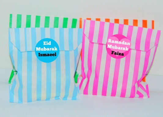 Personalised Pink Blue Pick 'n' Mix Sweet Bags Halal